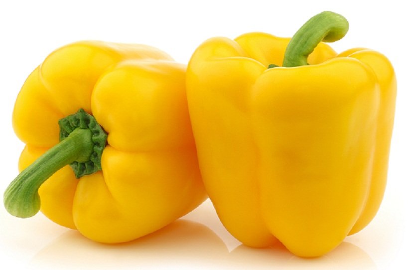 Yellow capsicum vegetable seeds for planting and growing fresh, healthy thick-walled yellow bell peppers in home gardens and farms.
