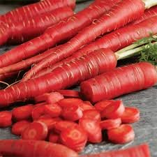 Freshly harvested red carrots with vibrant color, grown from Gardeny Seeds vegetable seeds in home gardens and farms.