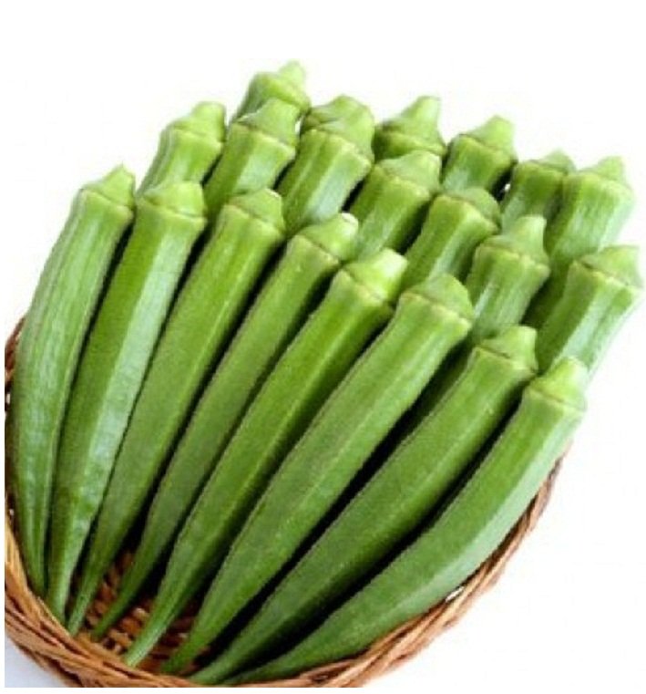 Ladies finger (okra) vegetable seeds for planting and growing fresh, healthy green okra pods in home gardens and farms.